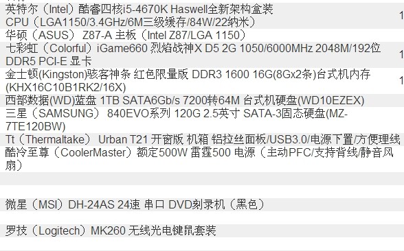 三星电脑台式主机配置图详解